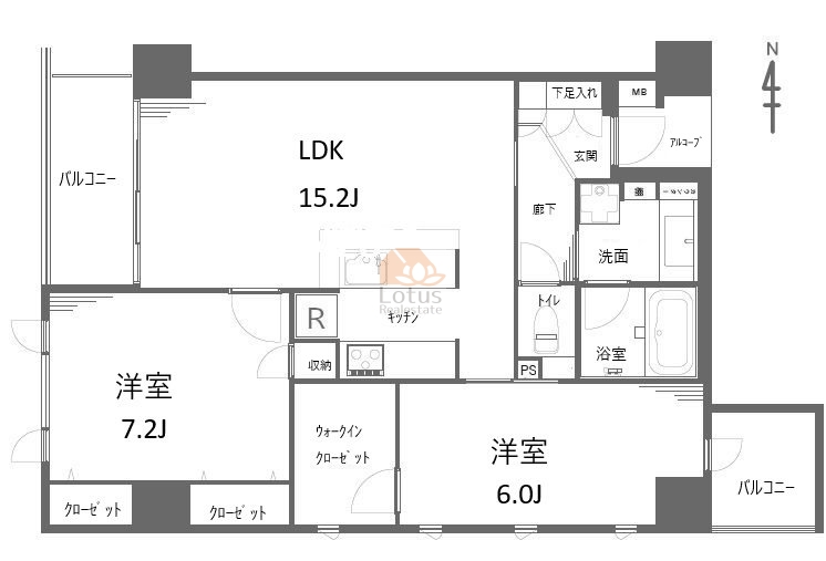 サンクタスガーデン砧303間取図