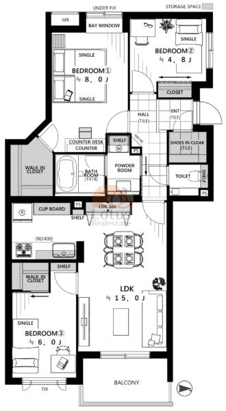 朝日マンション目白204の間取（3LDK）