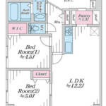 ペルレ五反野401間取図