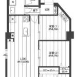 南砂住宅８号棟805間取り