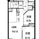 明大前グランドハイツ406間取図