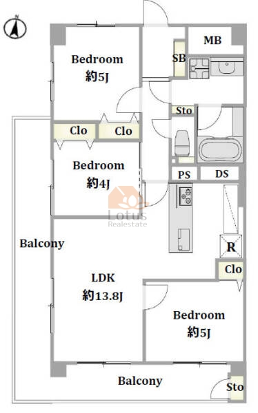 東建砧マンション410間取図