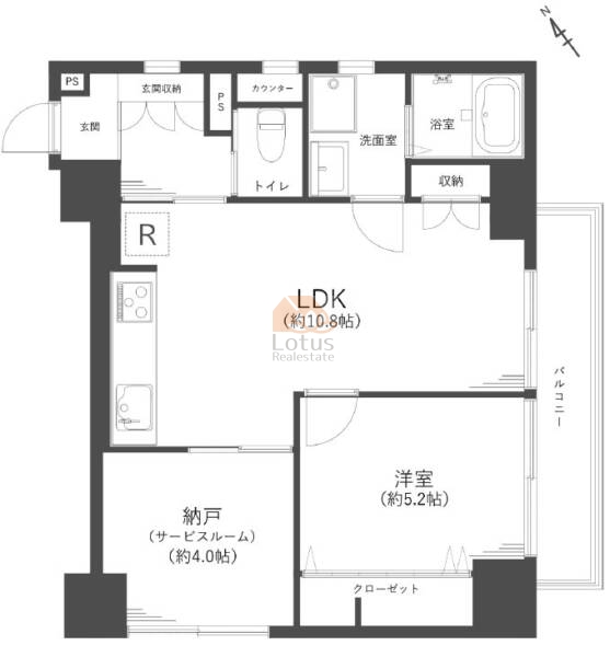 ルーブル金杉403の間取（1SLDK）