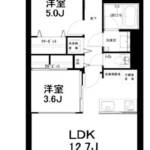 上町マンション1111間取図