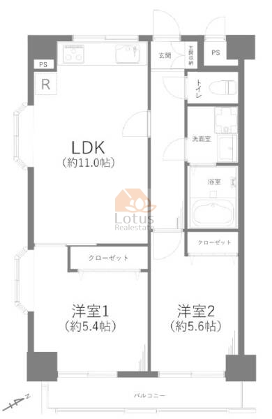 ＴＫハイム西新井101の間取（2LDK）