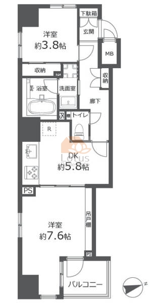 グローバン板橋709間取図