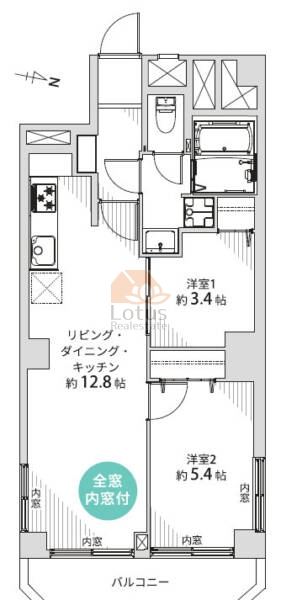 メイゾン向島408間取図