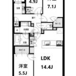 ハイセレサ井草の森デュオガーデン204間取図