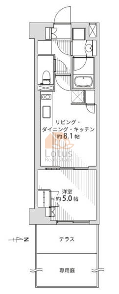 パレステージ練馬Ⅱ105の間取（1LDK）